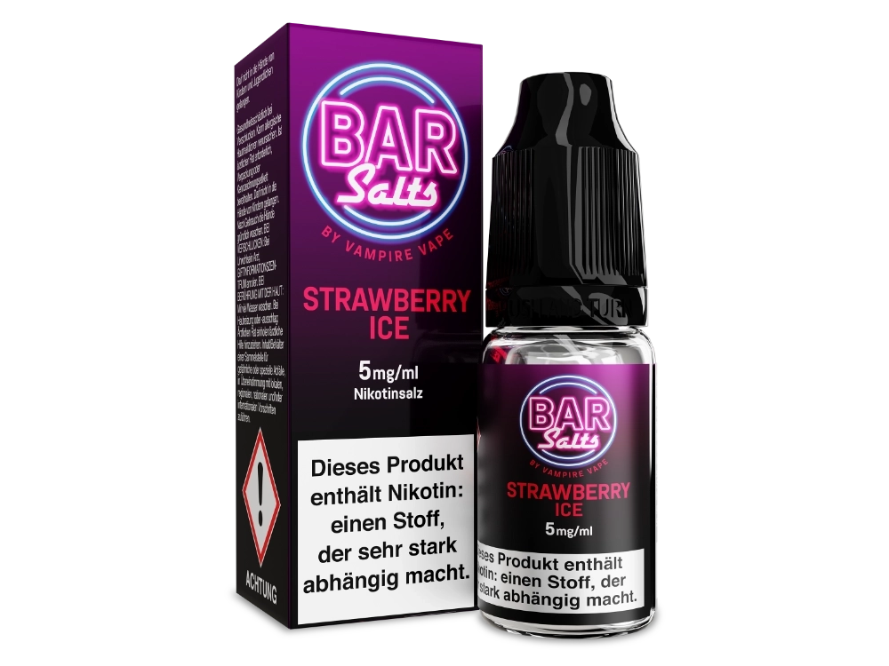 Vampire Vape - Bar Salts - Strawberry Ice - Nikotinsalz Liquid 5 mg/ml 10er Packung