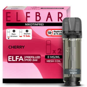 Elfbar – Elfa Pod Cherry 0 mg/ml (2 Stück pro Packung)