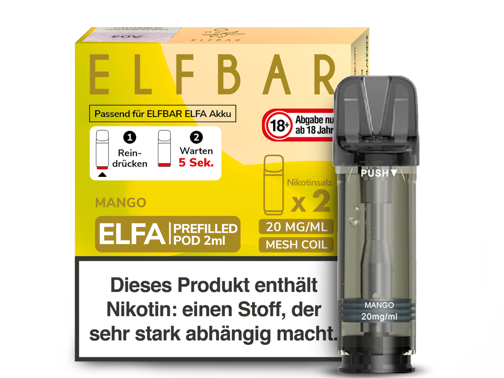 Elfbar - Elfa Pod Mango 20 mg/ml (2 Stück pro Packung)