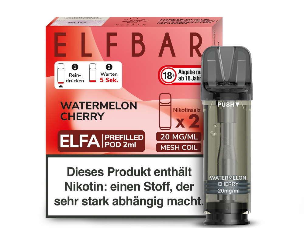 Elfbar - Elfa Pod Watermelon Cherry 20 mg/ml (2 Stück pro Packung)