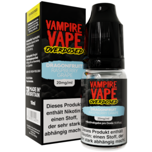 Vampire Vape – Overdosed – Dragonfruit Raspberry Grape – Nikotinsalz Liquid 20 mg/ml 10er Packung