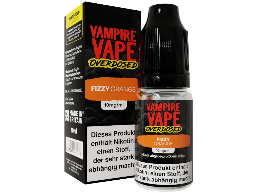 Vampire Vape - Overdosed - Fizzy Orange - Nikotinsalz Liquid 10 mg/ml
