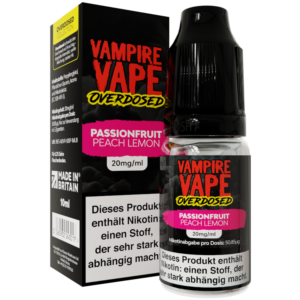 Vampire Vape – Overdosed – Passionfruit Peach Lemon – Nikotinsalz Liquid 20 mg/ml 10er Packung