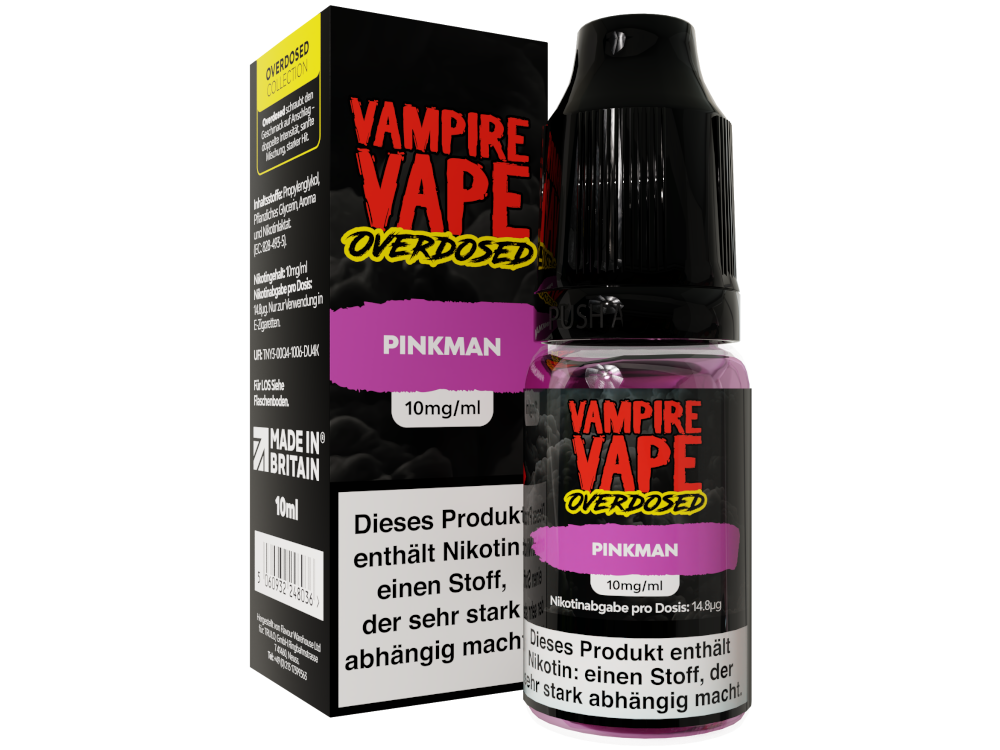 Vampire Vape - Overdosed - Pinkman - Nikotinsalz Liquid 10 mg/ml