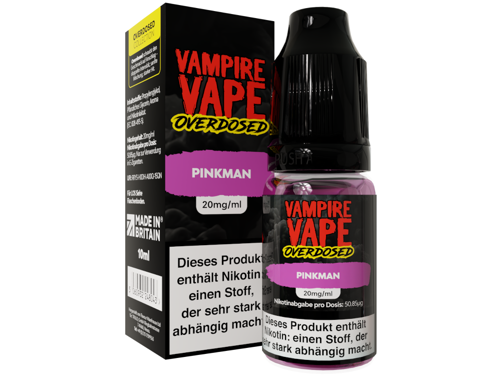 Vampire Vape - Overdosed - Pinkman - Nikotinsalz Liquid 20 mg/ml