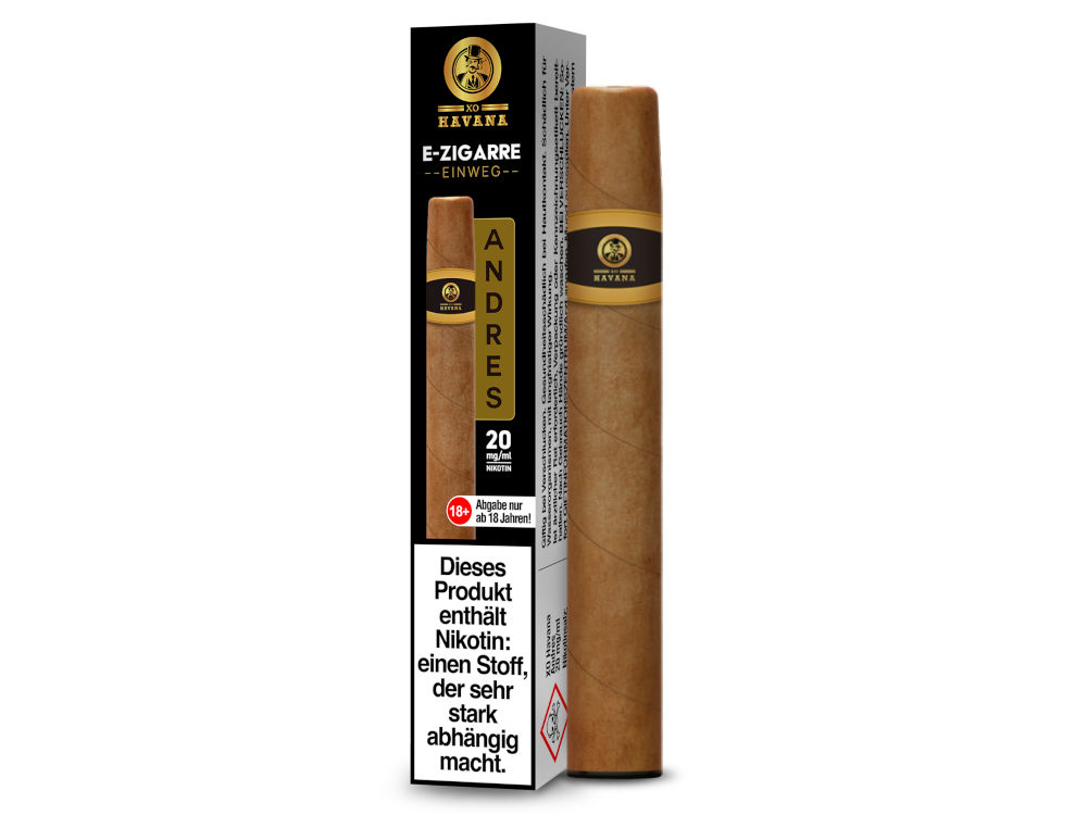 XOHAVANA - Einweg E-Zigarre - Andres 20 mg/ml 10er Packung