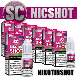 20mg /18mg SC Nikotin Shots 10x10ml 50/50 – 70/30 Nikotinshot Base für E Liquid