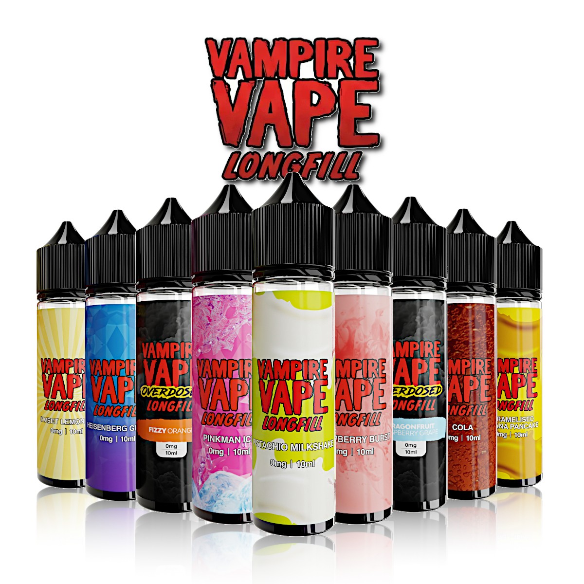 Vampire Vape Longfill mit 10 ml Aroma Liquid Konzentrat Overdosed Heisenberg