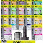 5x Vaporesso Dojo Blast X 10ml Nachfülltank 20mg Nikotinsalz Liquid + 5x Leerpod