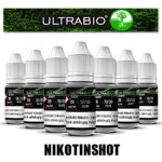 ULTRABIO 20mg Nikotin Shots 10x10ml 50/50 – 70/30 Nikotinshot Base für E Liquid