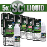 5x 10ml SC Liquid Probierbox Tabak Frucht Gourmet Menthol – 50ml E-Liquid