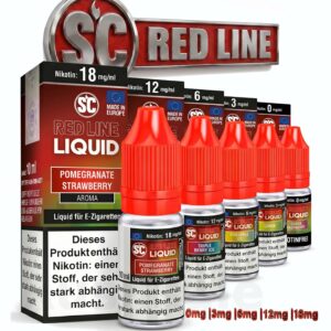 SC Red Line Overdosed Liquid 3mg 6mg 12mg Regular Nikotin 10 ml Premium E-Liquid