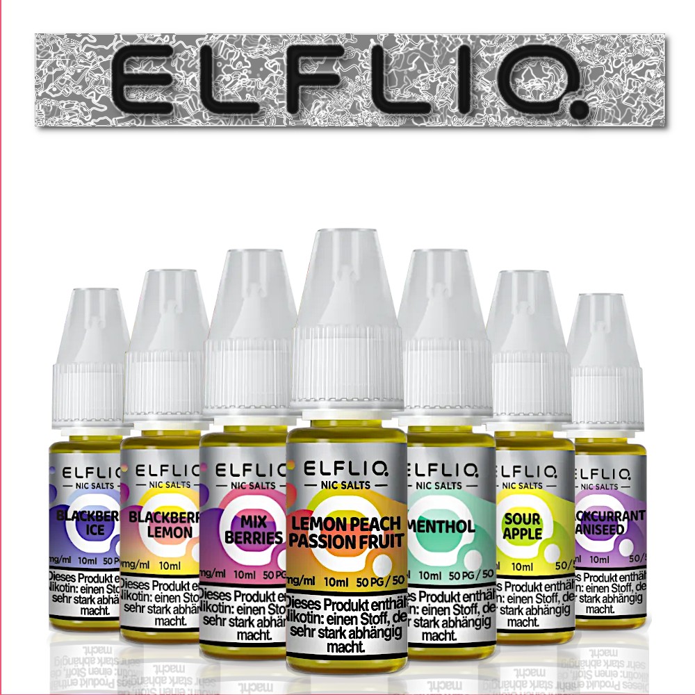 ELFLIQ 1x 10ml Elfbar Elfa Nikotinsalz Probierbox 20mg Nic Salt Liquid E-Liquid
