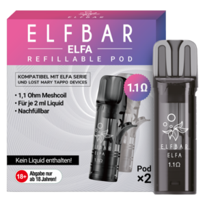 Elfbar – Elfa Leer-Pod 1,1 Ohm (2 Stück pro Packung)