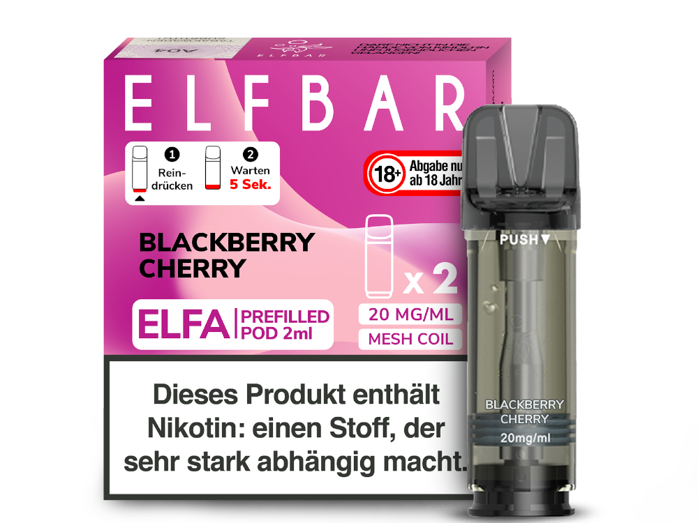Elfbar - Elfa Pod Blackberry Cherry 20 mg/ml (2 Stück pro Packung)