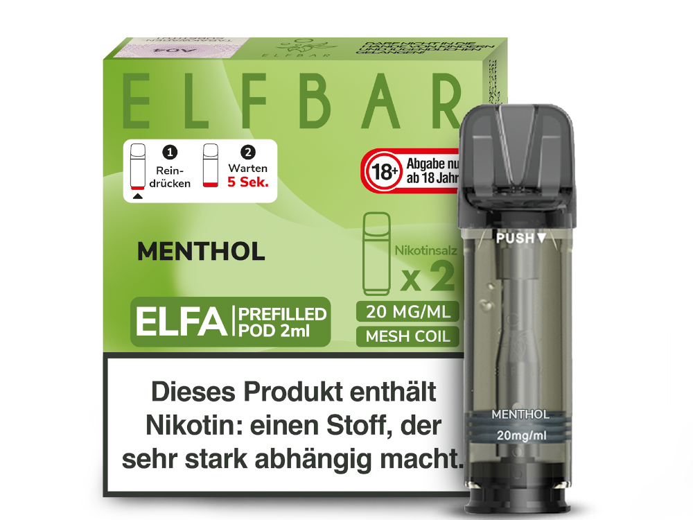 Elfbar - Elfa Pod Menthol 20 mg/ml (2 Stück pro Packung)