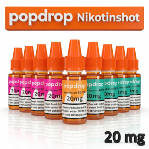 POPDROP 10x 10 ml Nikotinshot mit 20mg 50/50 oder 70/30 – 100 ml
