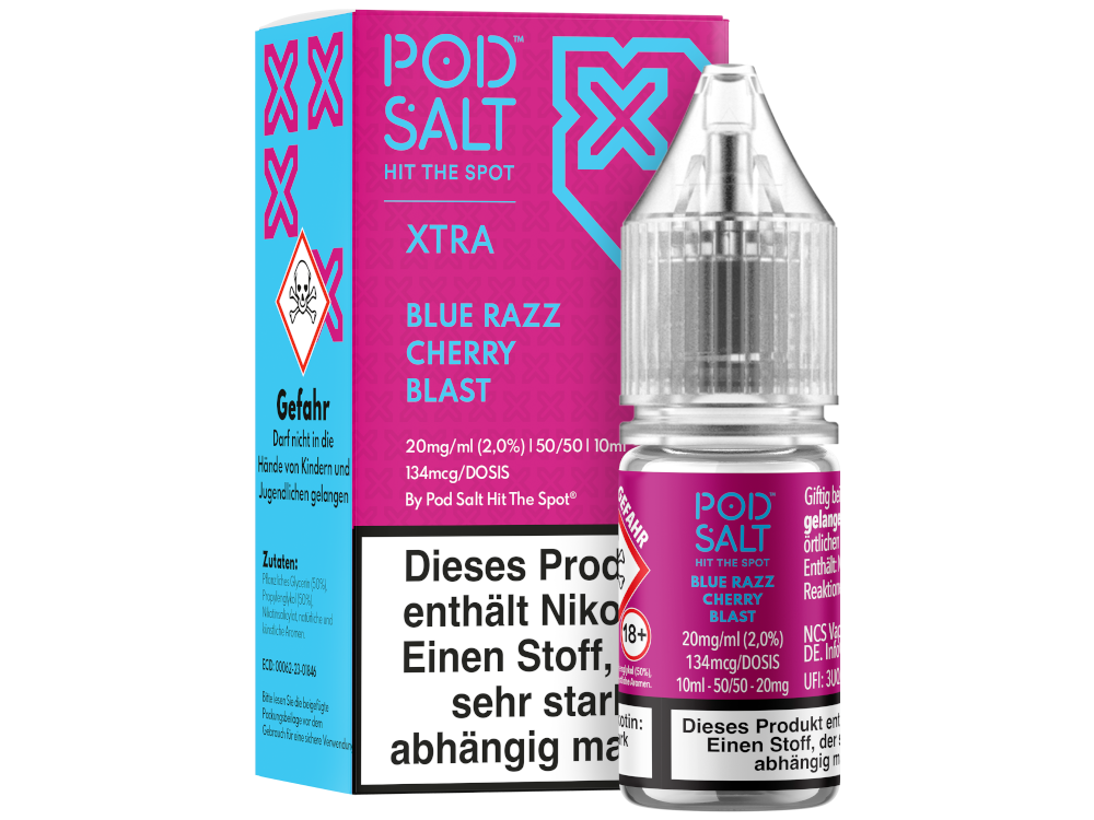 Pod Salt Xtra - Blue Razz Cherry Blast Nikotinsalz Liquid