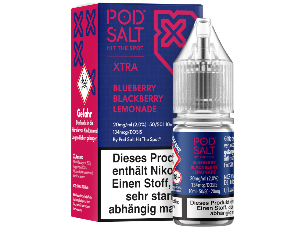 Pod Salt Xtra - Blueberry Blackberry Lemonade Nikotinsalz Liquid