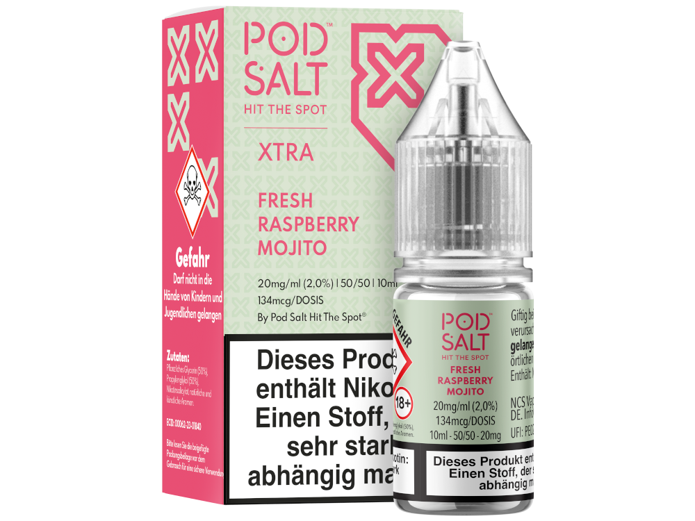 Pod Salt Xtra - Fresh Rasperry Mojito Nikotinsalz Liquid
