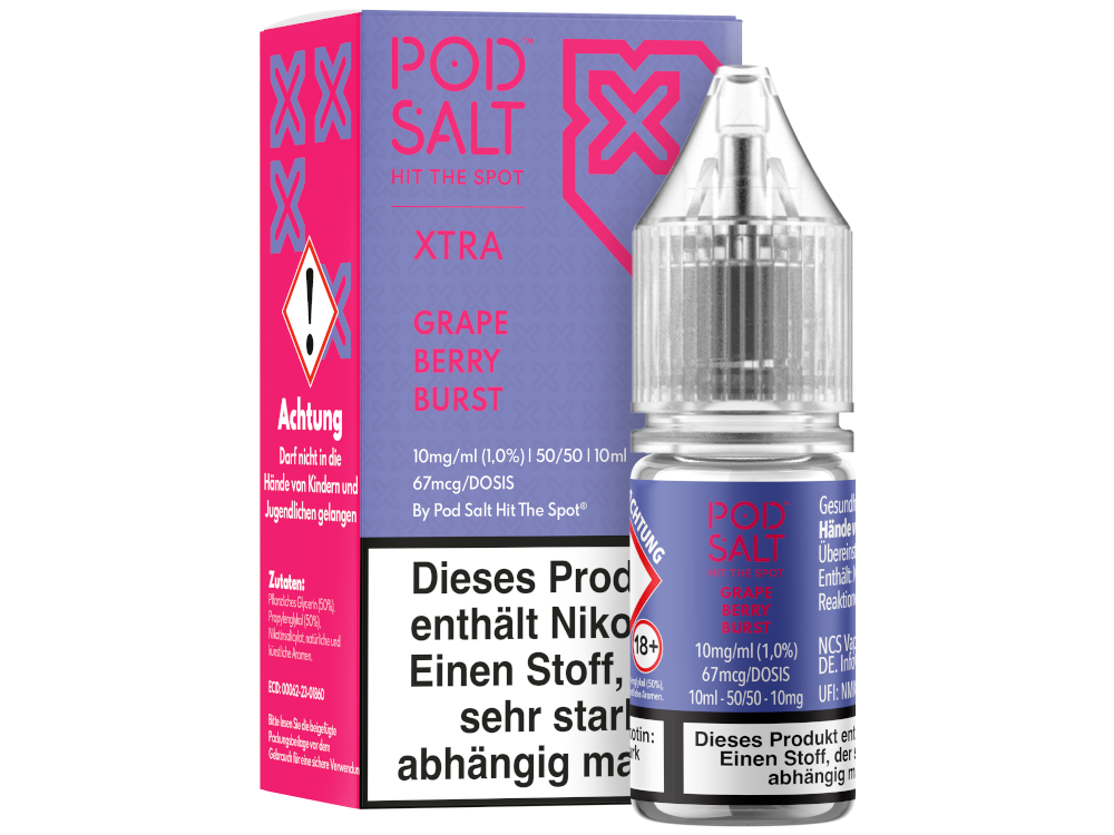 Pod Salt Xtra - Grape Berry Burst Nikotinsalz Liquid