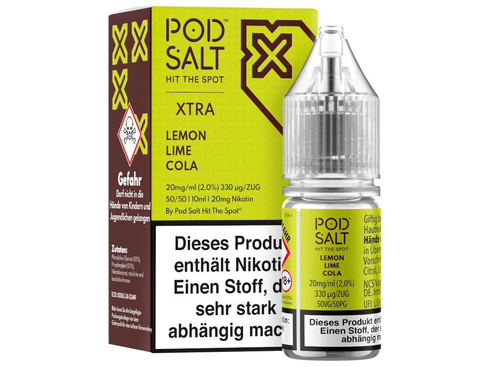 Pod Salt Xtra - Lemon Lime Cola Nikotinsalz Liquid