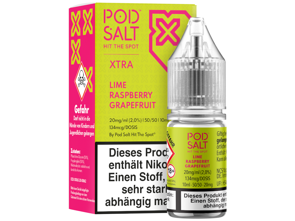 Pod Salt Xtra - Lime Raspberry Grapefruit Nikotinsalz Liquid