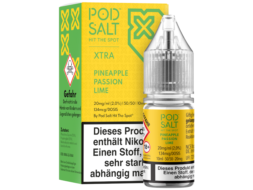 Pod Salt Xtra - Pineapple Passion Lime Nikotinsalz Liquid